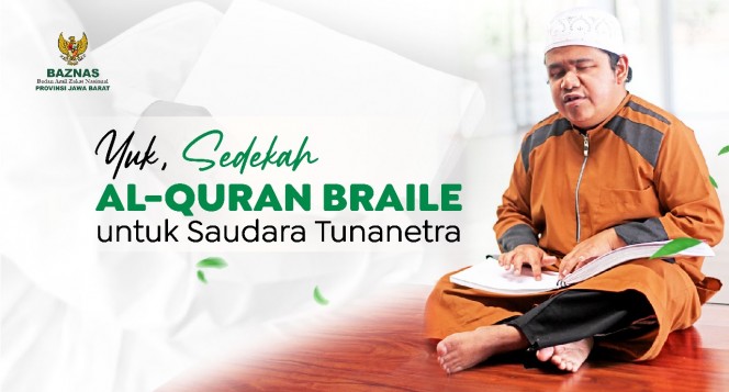Sedekahmu bantu Santri Tuna Netra Belajar Qur'an