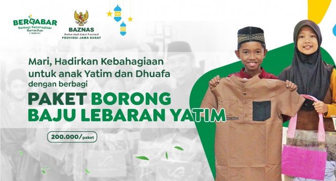 Tebar Kebahagian dengan berbagi Baju Lebaran Yatim