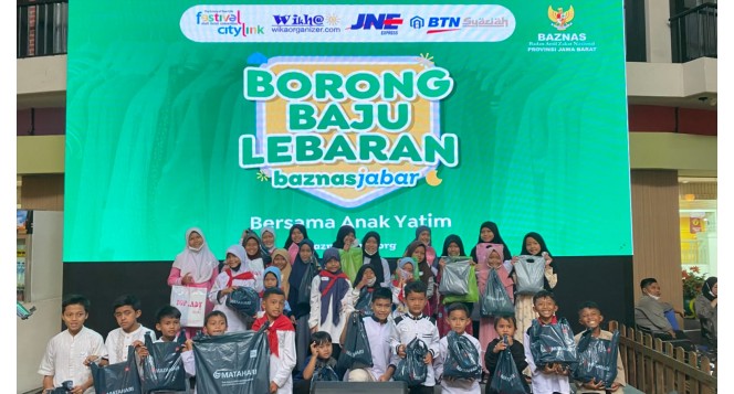 BAZNAS Jabar Ajak Anak Yatim Dhuafa Borong Baju Lebaran